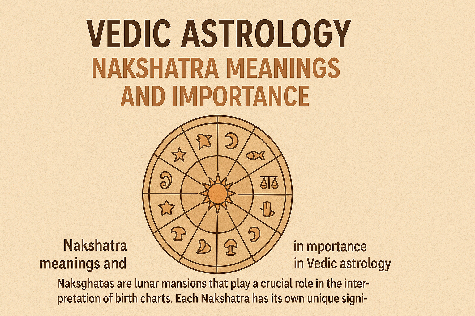 Vedic Astrology Nakshatra Meanings and Importance